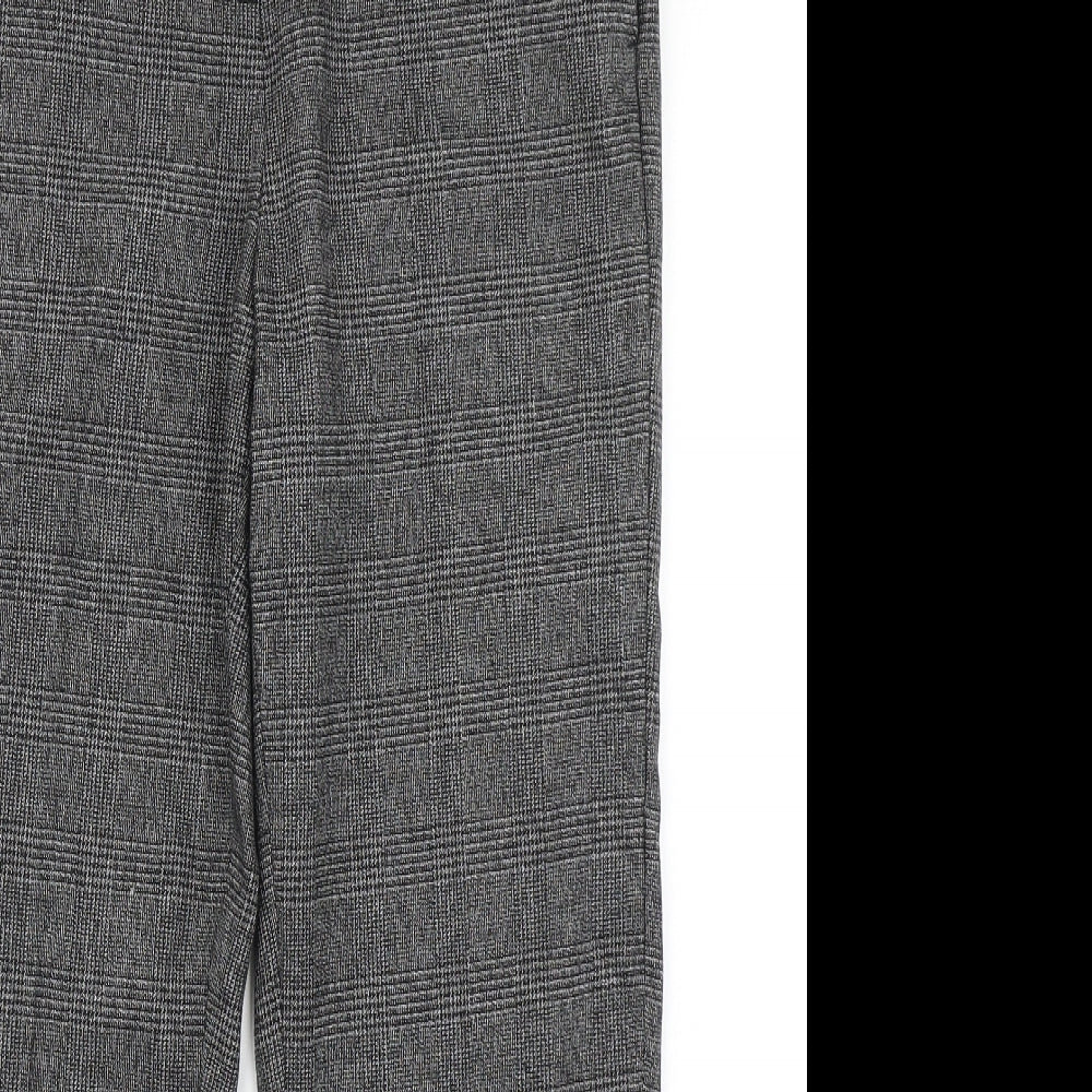 TU Womens Black Plaid  Dress Pants Trousers Size 12 L25 in