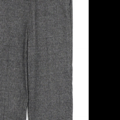 TU Womens Black Plaid  Dress Pants Trousers Size 12 L25 in