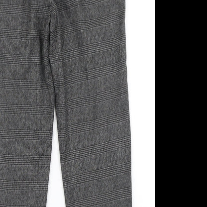 TU Womens Black Plaid  Dress Pants Trousers Size 12 L25 in