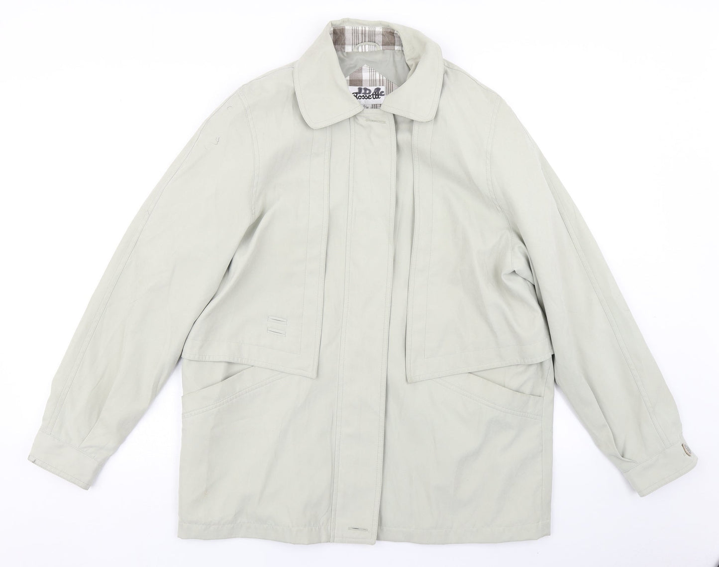 Womens UK Size 12 Rossetti Green Rain Coat