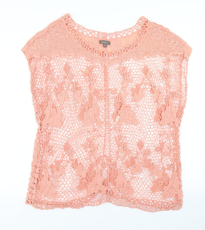 Katies Womens Pink   Tunic T-Shirt Size L  - Netted
