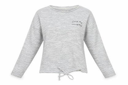 F&F Womens Grey  Knit Top Pyjama Top Size 8
