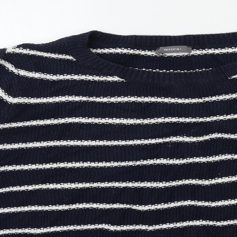 Womens UK Size M Yessica Blue Pullover Jumper