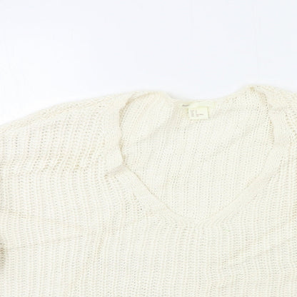 Womens UK Size S H&M Beige Pullover Jumper