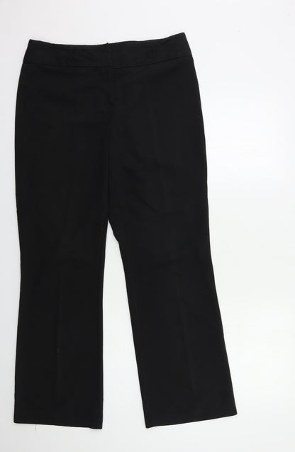 Womens UK Size 12 BHS Regular Fit  Black Trousers