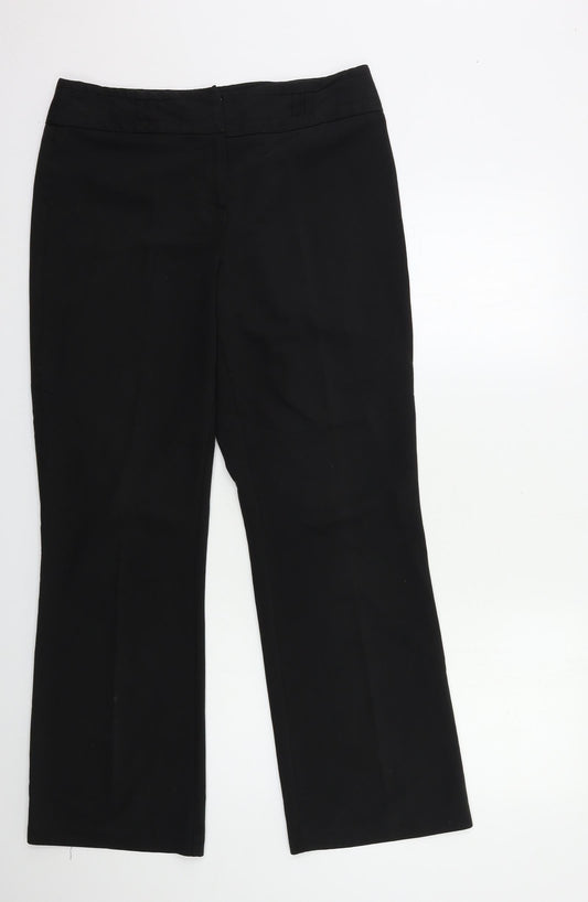 Womens UK Size 12 BHS Regular Fit  Black Trousers