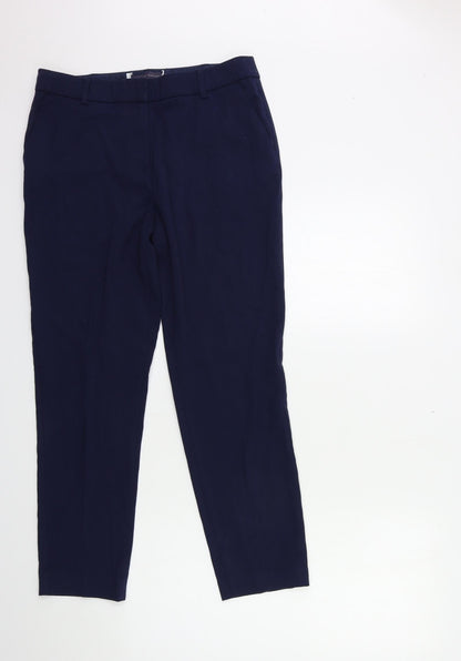 Womens UK Size 10 Marks and Spencer Regular Fit  Blue Trousers