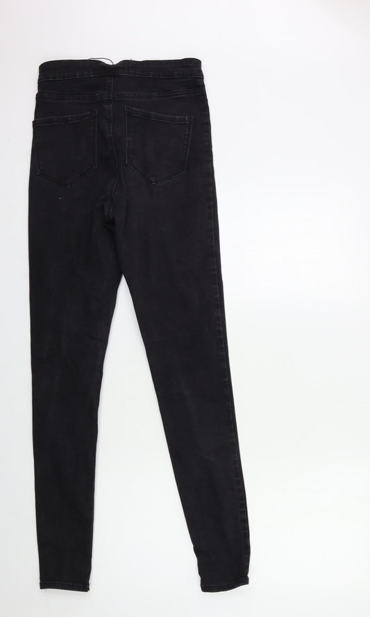 Denim & Co. Womens Black  Denim Skinny Jeans Size 10 L30 in