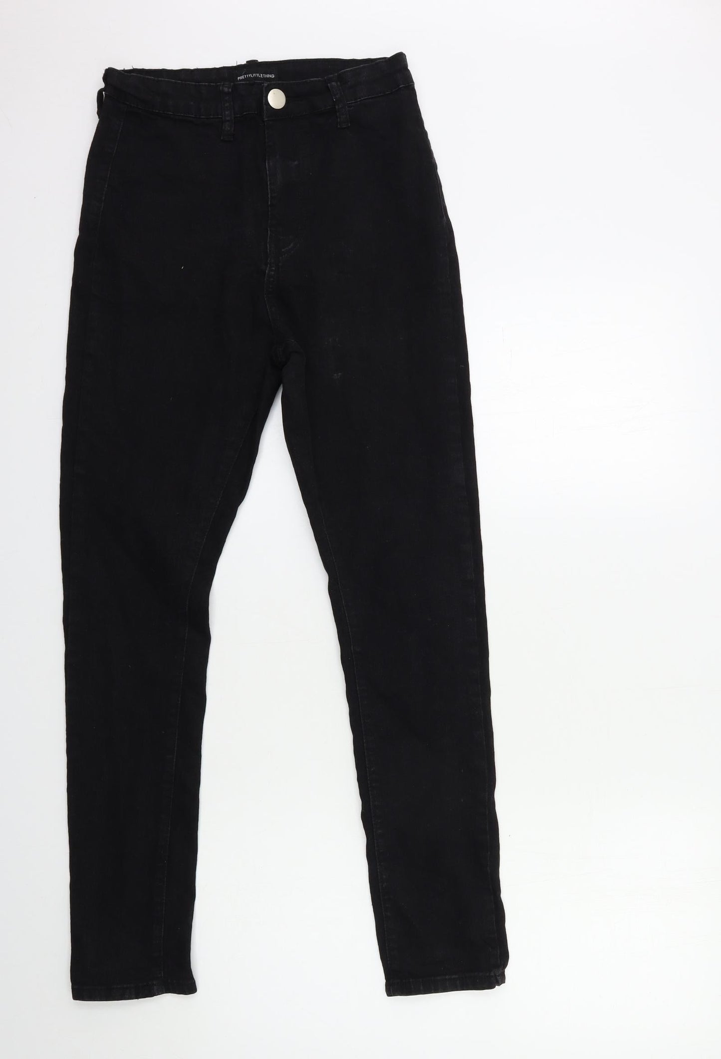 PRETTYLITTLETHING Womens Black  Denim Skinny Jeans Size 8 L28 in