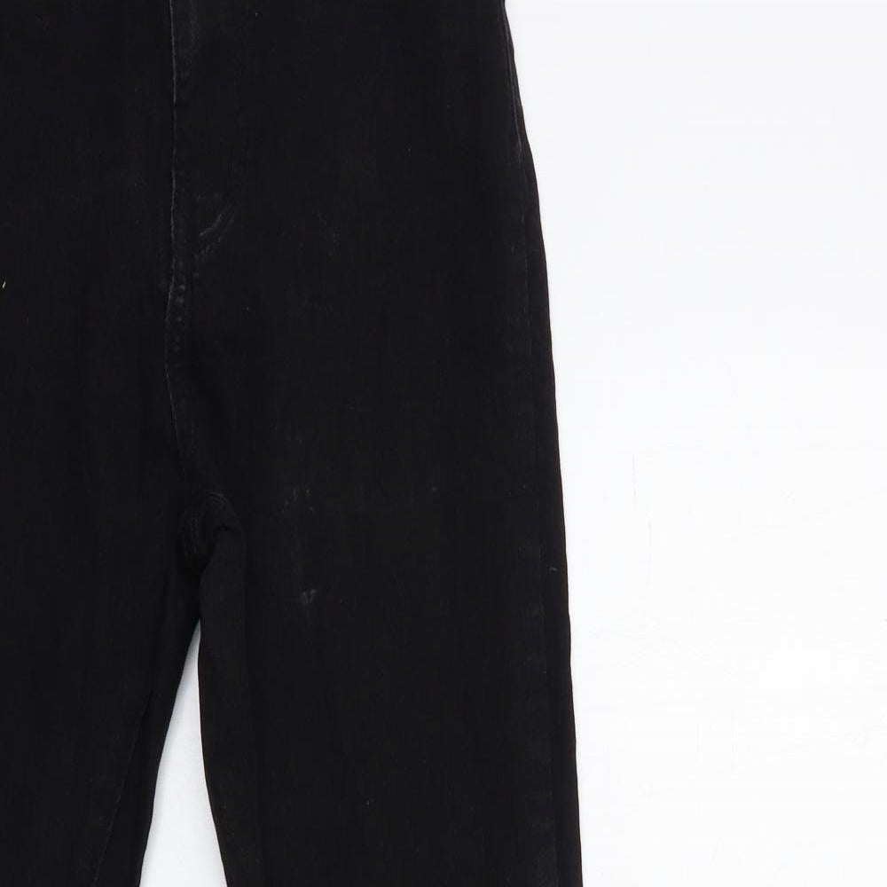 PRETTYLITTLETHING Womens Black  Denim Skinny Jeans Size 8 L28 in