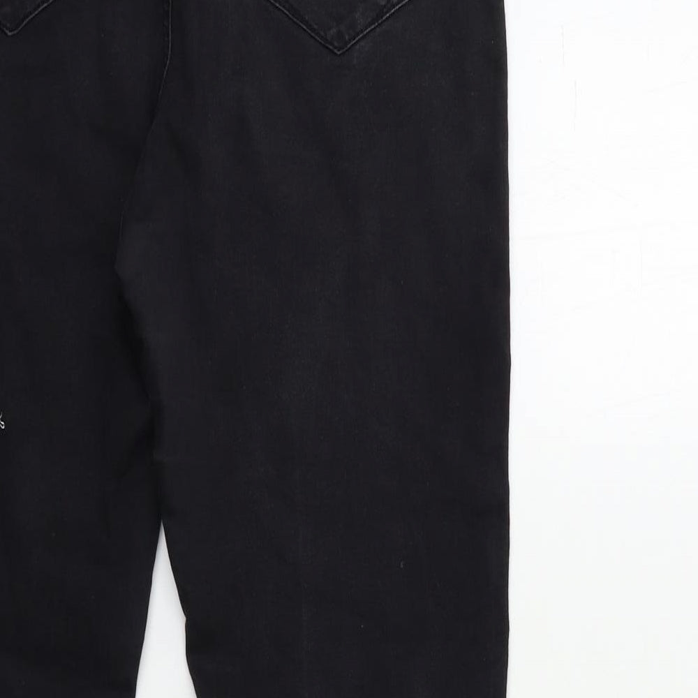 Denim & Co. Womens Black  Denim Skinny Jeans Size 14 L28 in