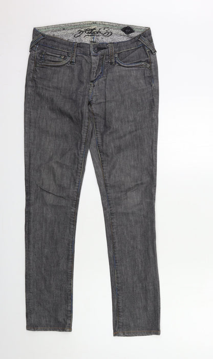 Preworn Womens Grey  Denim Skinny Jeans Size 27 in L29 in