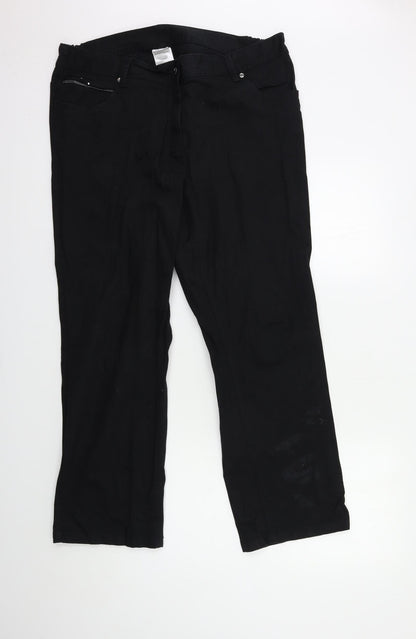 Womens UK Size 38 in Preworn Regular Fit Bootcut Black Jeans