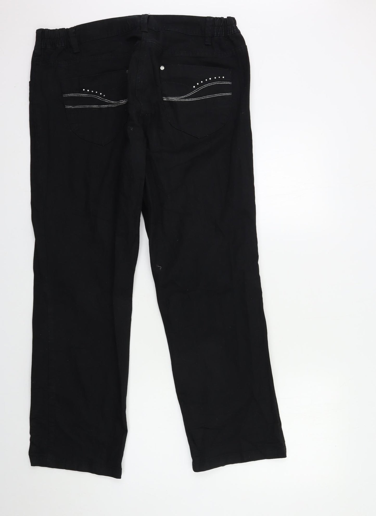 Womens UK Size 38 in Preworn Regular Fit Bootcut Black Jeans
