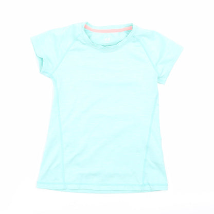 H&M Girls Green   Basic T-Shirt Size 7-8 Years