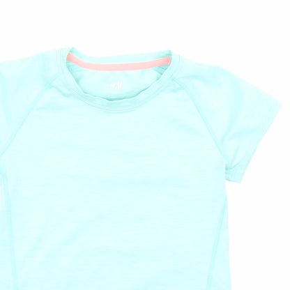 H&M Girls Green   Basic T-Shirt Size 7-8 Years