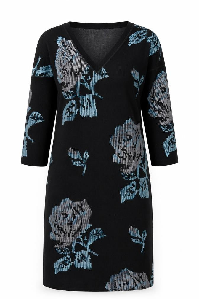 Preworn Womens Black Geometric  Fit & Flare  Size 10