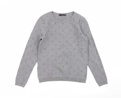 Womens UK Size S Mango Grey Pullover Jumper