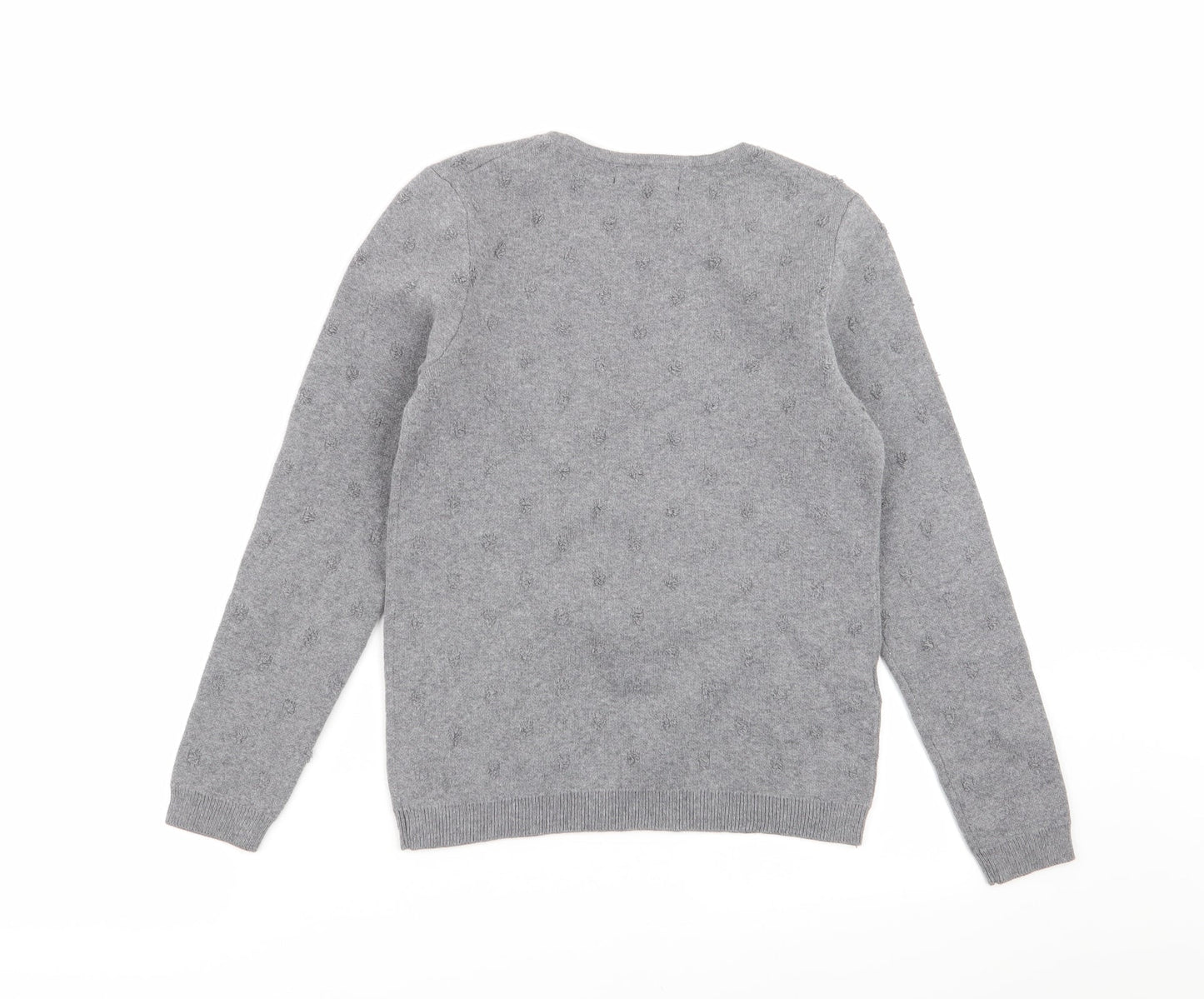 Womens UK Size S Mango Grey Pullover Jumper