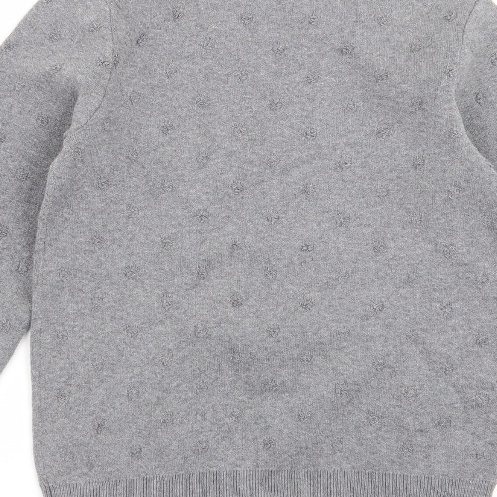 Womens UK Size S Mango Grey Pullover Jumper