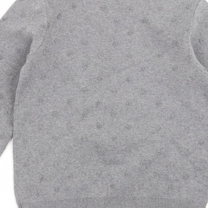 Womens UK Size S Mango Grey Pullover Jumper