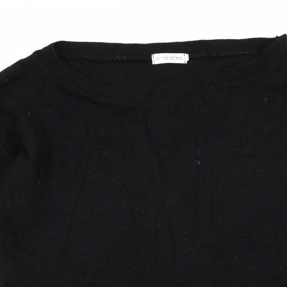 Womens UK Size 14 In the Style Black Pullover Jumper