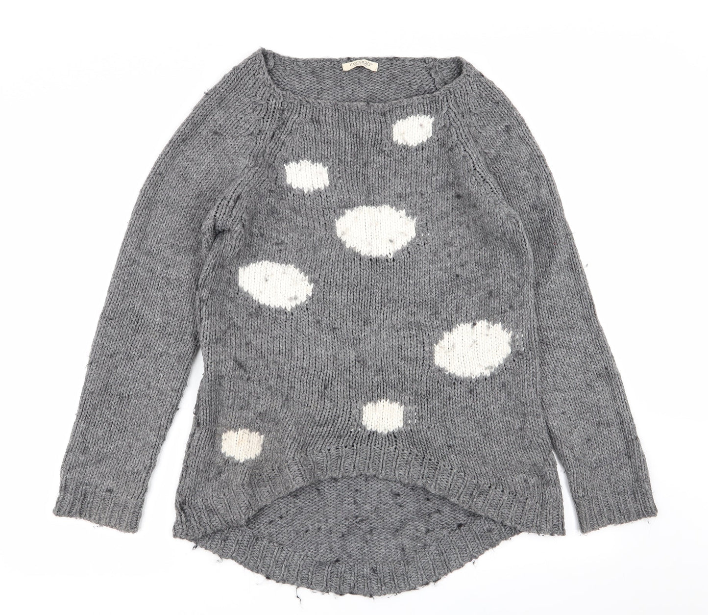 Womens UK Size 10 cocogio Grey Pullover Jumper