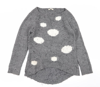 Womens UK Size 10 cocogio Grey Pullover Jumper