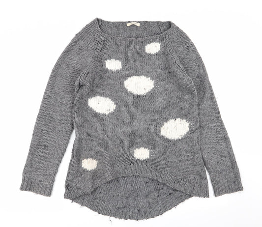 Womens UK Size 10 cocogio Grey Pullover Jumper