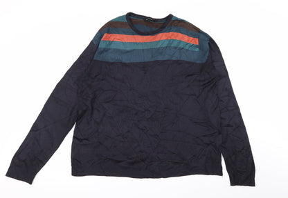 Cedar Wood State Mens Multicoloured Striped  Pullover Jumper Size L