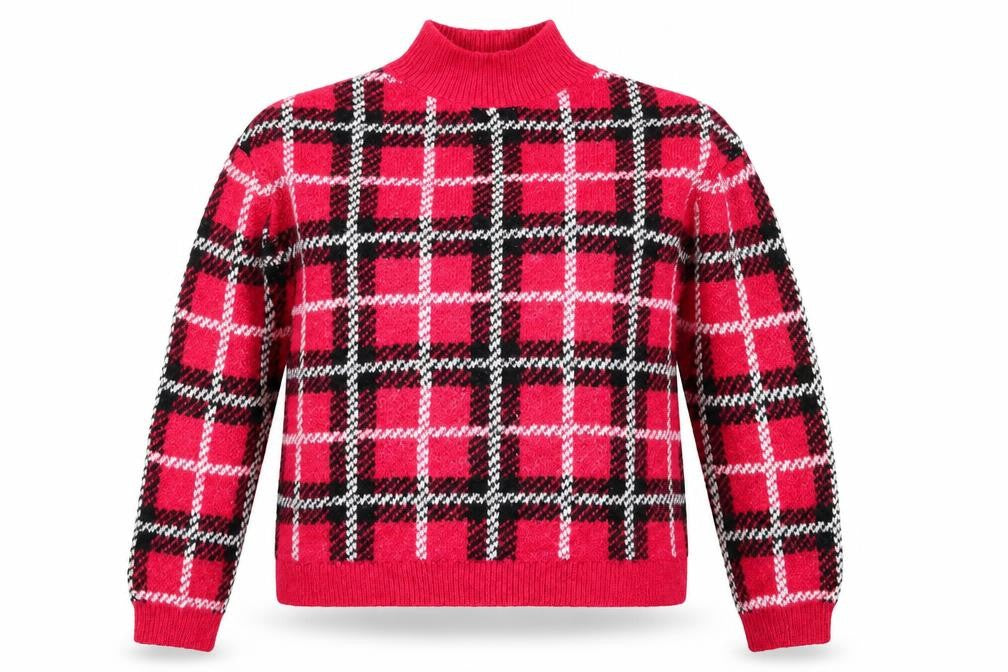 Womens UK Size M Papaya Multicoloured Pullover Jumper