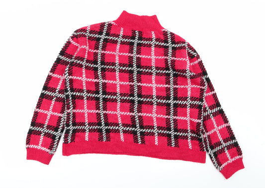 Womens UK Size M Papaya Multicoloured Pullover Jumper