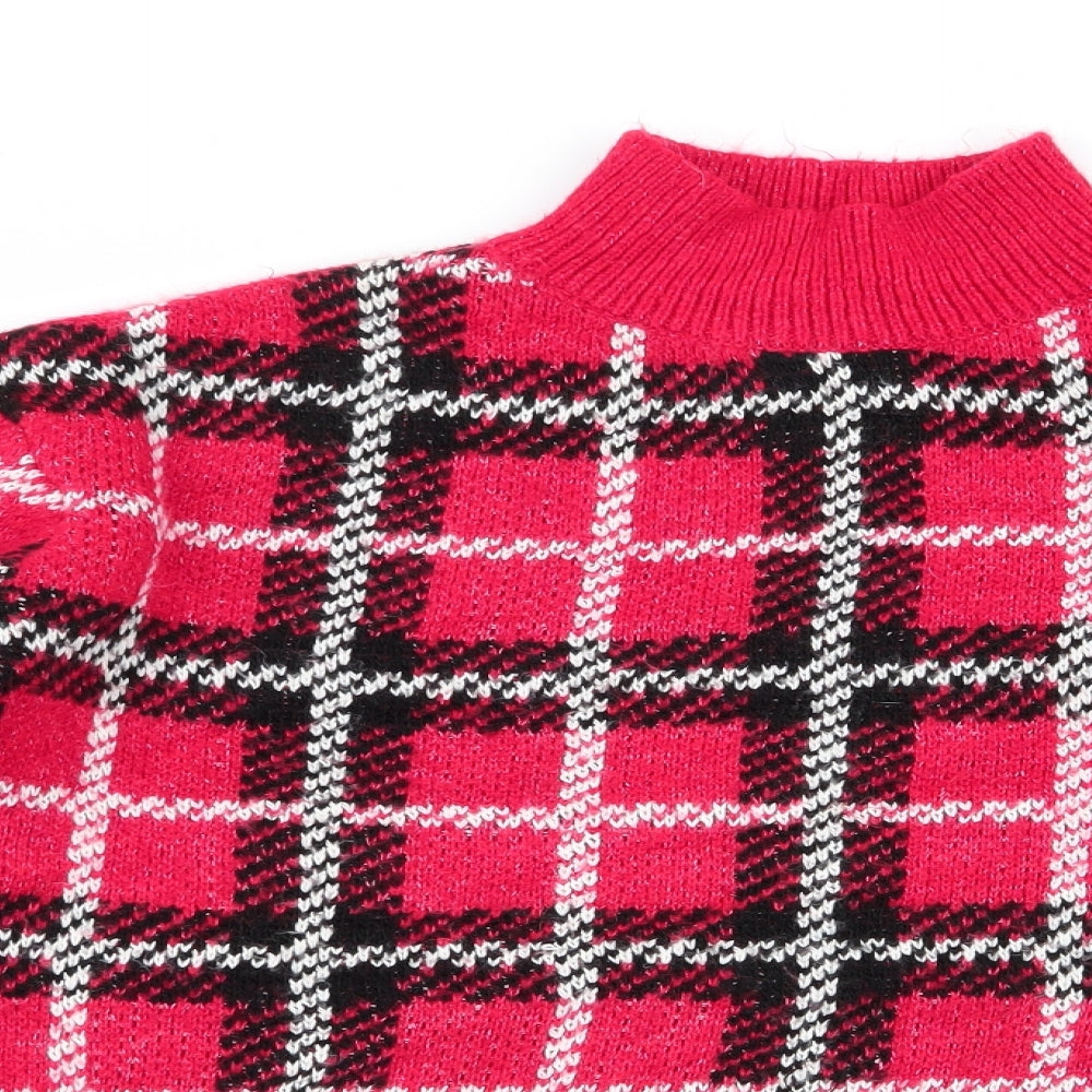Womens UK Size M Papaya Multicoloured Pullover Jumper