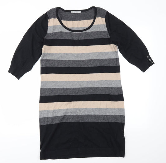 M&S Womens Multicoloured Striped  Fit & Flare  Size 16