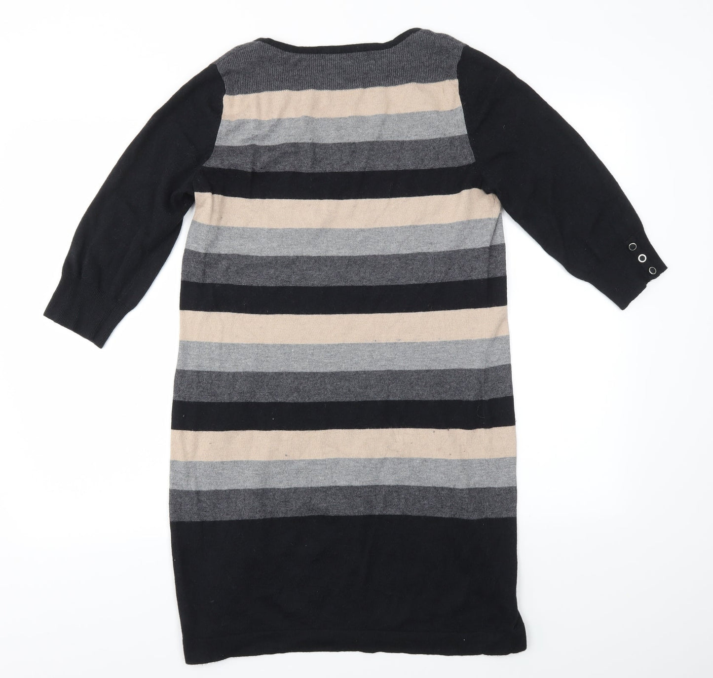 M&S Womens Multicoloured Striped  Fit & Flare  Size 16