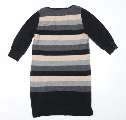 M&S Womens Multicoloured Striped  Fit & Flare  Size 16