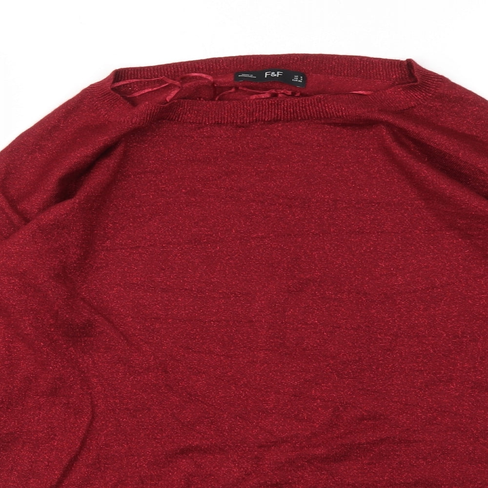 F&F Womens Purple   Basic T-Shirt Size 8