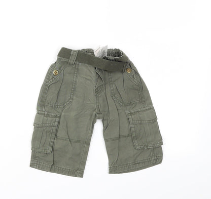 M Boys Green   Cargo Trousers Size 3-6 Months