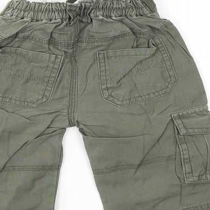M Boys Green   Cargo Trousers Size 3-6 Months
