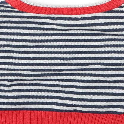 BHS Boys Multicoloured Striped  Pullover Jumper Size 3-6 Months