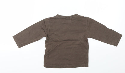NEXT Boys Brown   Basic T-Shirt Size 12-18 Months