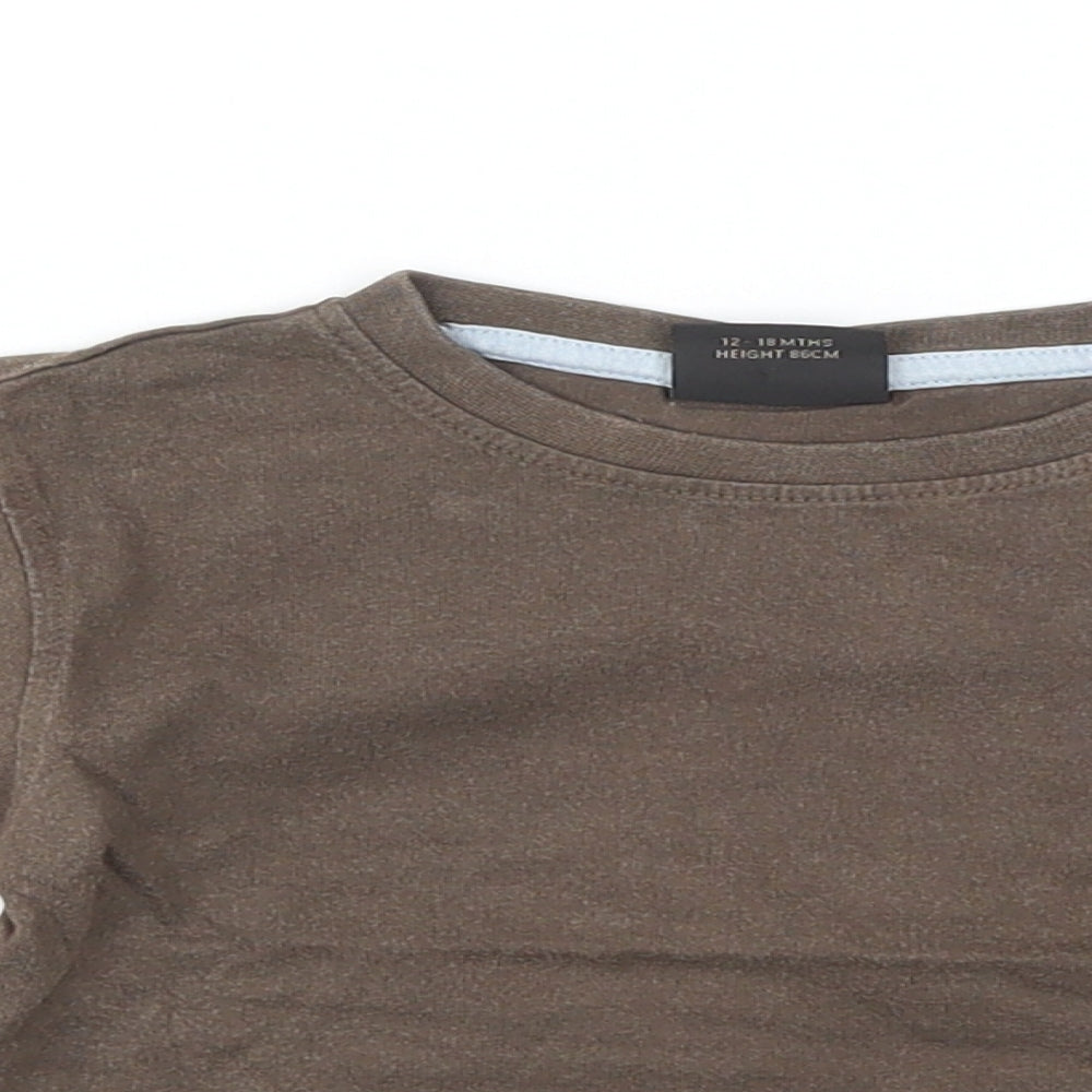 NEXT Boys Brown   Basic T-Shirt Size 12-18 Months