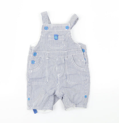 JHON LEWIS Boys Blue Striped  Babygrow One-Piece Size 3-6 Months
