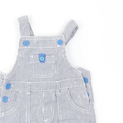 JHON LEWIS Boys Blue Striped  Babygrow One-Piece Size 3-6 Months