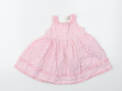 PERFECT PRINCESS Girls Pink Floral  Fit & Flare  Size 6-9 Months