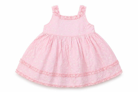PERFECT PRINCESS Girls Pink Floral  Fit & Flare  Size 6-9 Months