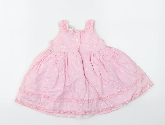 PERFECT PRINCESS Girls Pink Floral  Fit & Flare  Size 6-9 Months