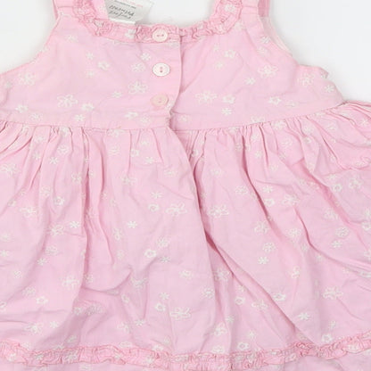 PERFECT PRINCESS Girls Pink Floral  Fit & Flare  Size 6-9 Months
