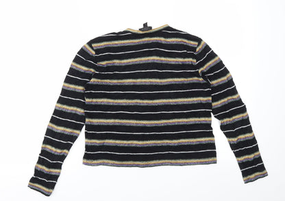 Topshop Womens Multicoloured Striped  Basic T-Shirt Size 8