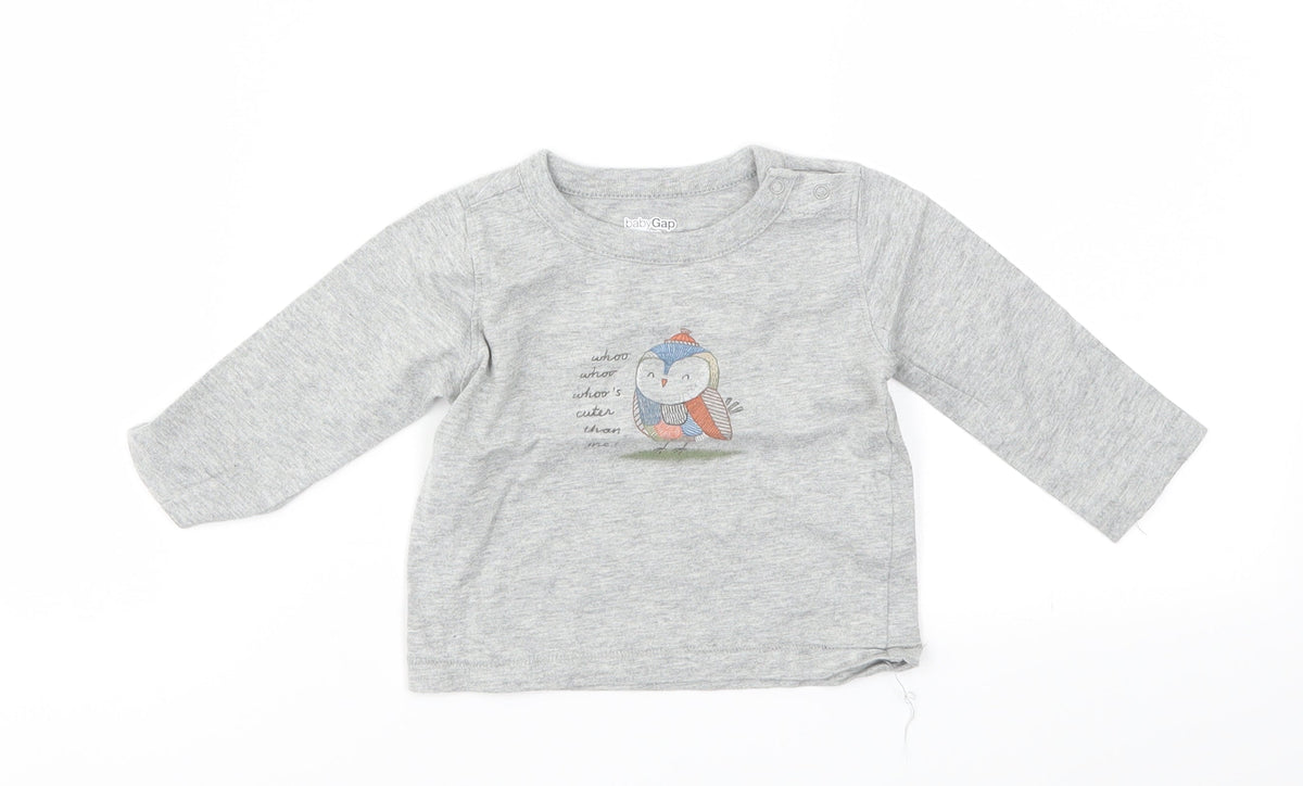 Gap Boys Grey   Basic T-Shirt Size 6-9 Months